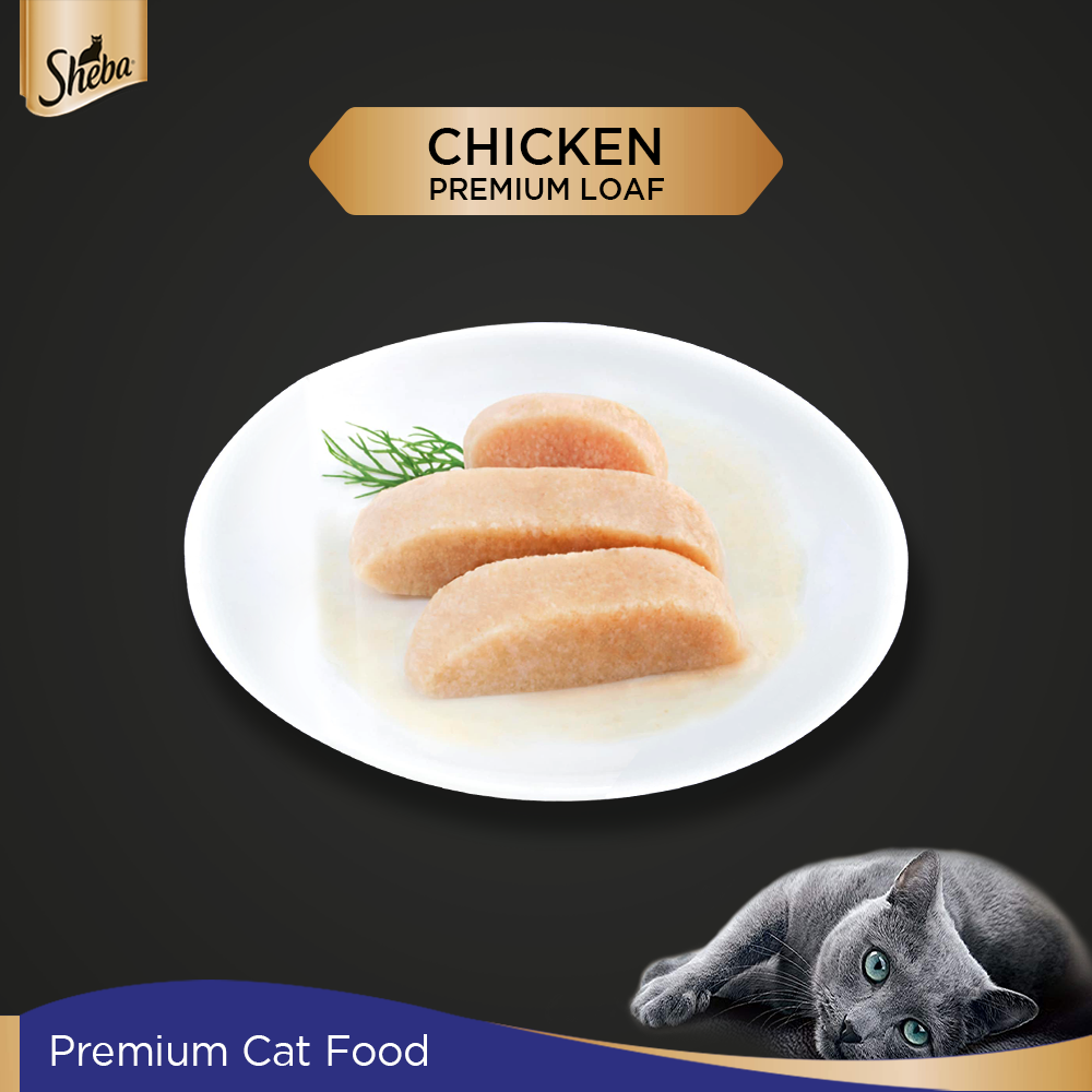 Sheba® Rich Premium Kitten (2-12 Months) Fine Wet Cat Food, Chicken Loaf (70g x 24) - 3