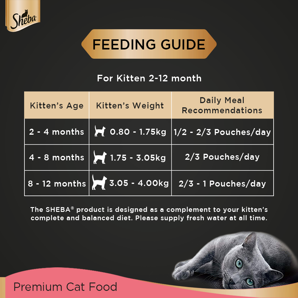 Sheba® Rich Premium Kitten (2-12 Months) Fine Wet Cat Food, Chicken Loaf (70g x 24) - 5