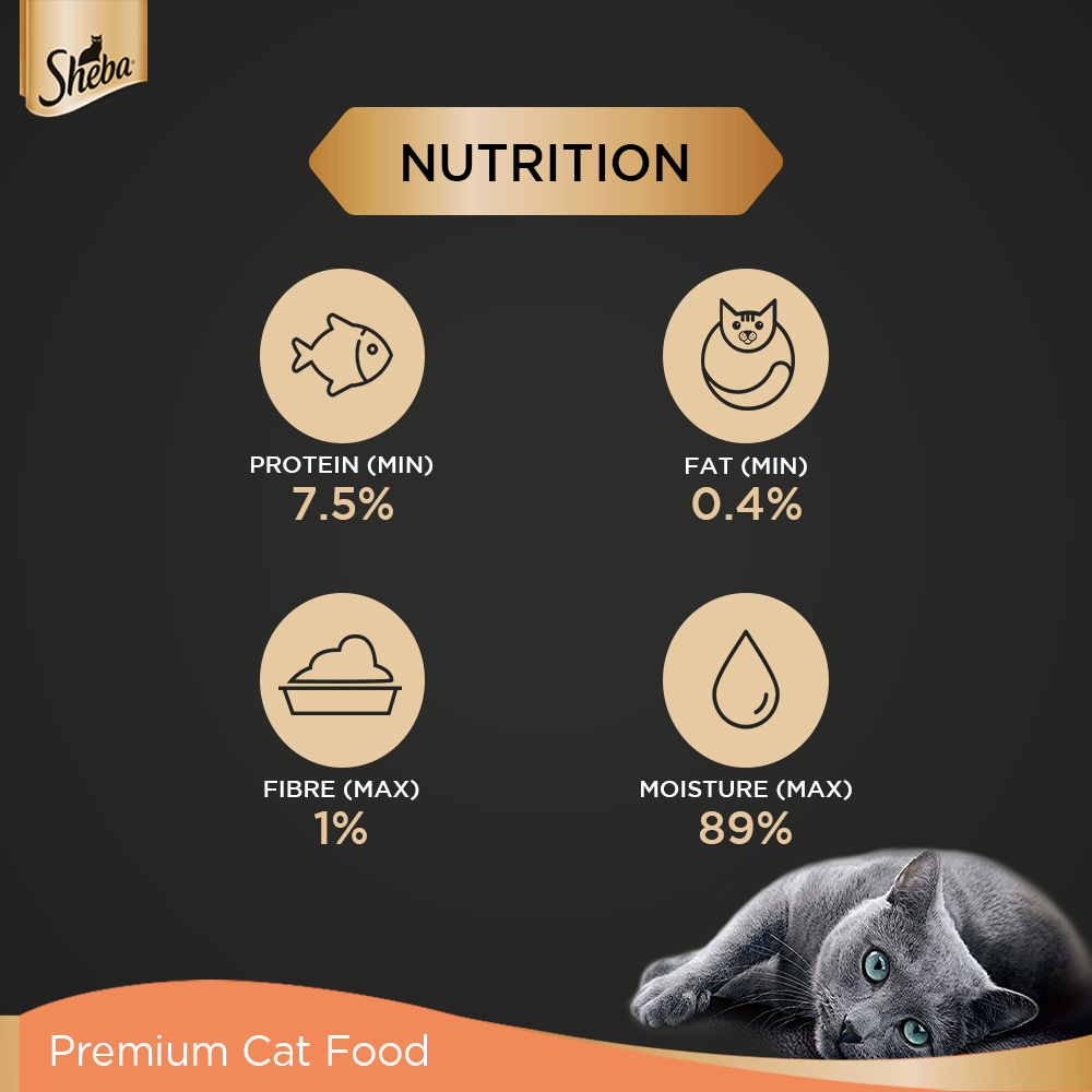 Sheba® Rich Premium Adult (+1 Year) Fine Wet Cat Food, Chicken With Tuna In Gravy (24 x 70g) - 6