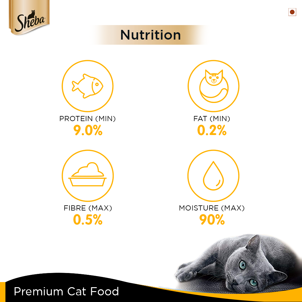 Sheba® Tuna Fillet & Whole Prawns in Gravy Premium Cat Wet Food (24x85g) - 6