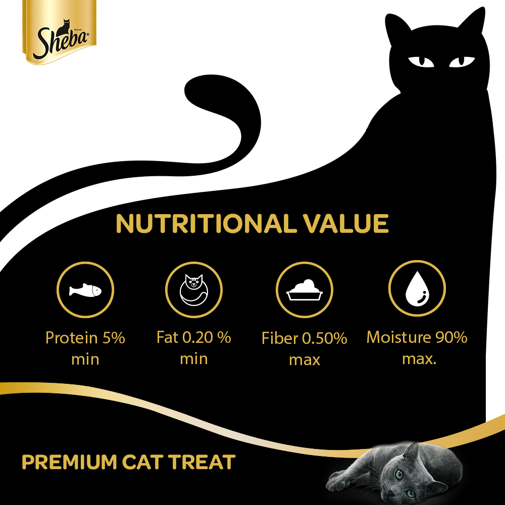 Sheba Tuna Prawn Flavors Melty Premium Cat Stick Treat