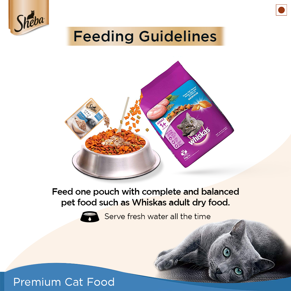 Sheba® Adult Rich Premium Wet Cat Food, Fish Mix (Maguro & Bream) (35g) - 5