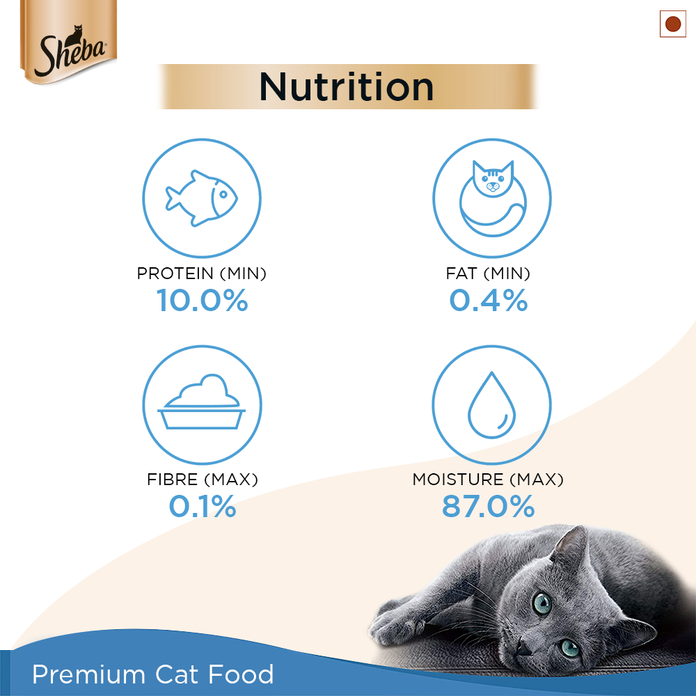 Sheba® Adult Rich Premium Wet Cat Food, Fish Mix (Maguro & Bream) (35g) - 6