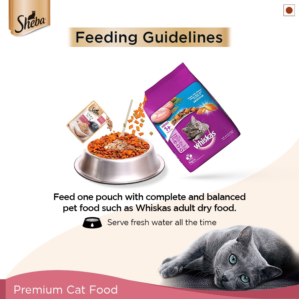 Sheba® Adult Rich Premium Wet Cat Food, Fish Mix (Skipjack & Salmon) (35g) - 5
