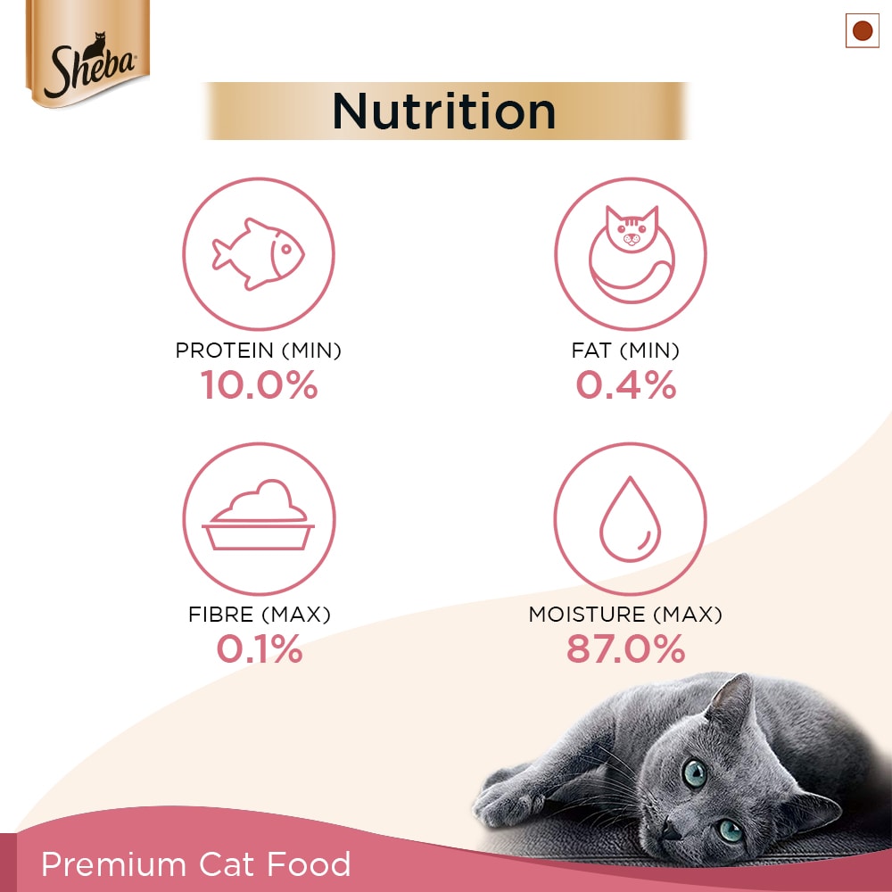 Sheba® Adult Rich Premium Wet Cat Food, Fish Mix (Skipjack & Salmon) (35g) - 6