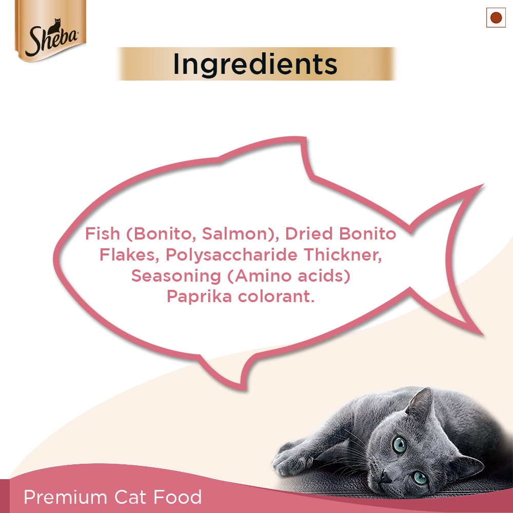 Sheba® Adult Rich Premium Wet Cat Food, Fish Mix (Skipjack & Salmon) (35g) - 7
