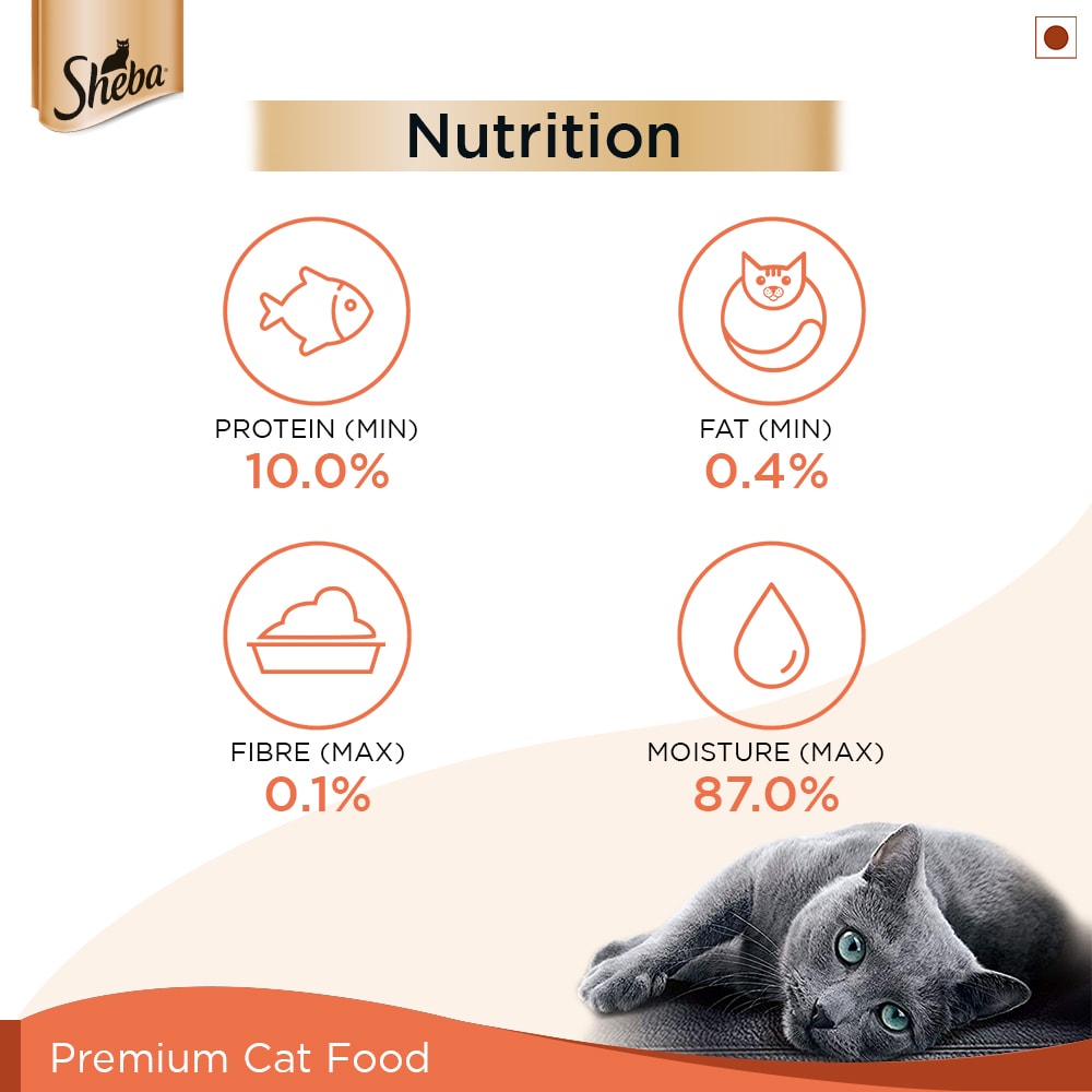 Sheba® Adult Rich Premium Wet Cat Food, Fish with Sasami (35g) - 6