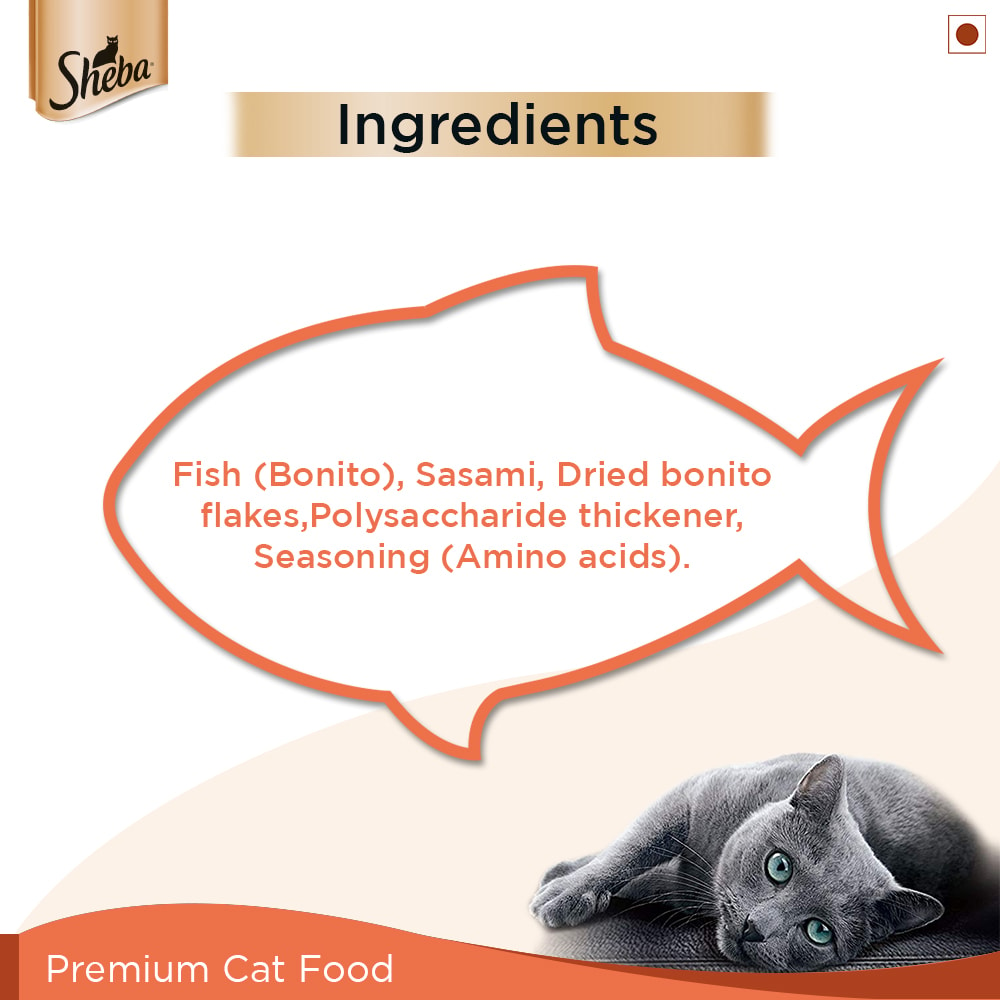 Sheba® Adult Rich Premium Wet Cat Food, Fish with Sasami (35g) - 7