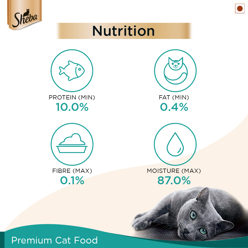 Sheba® Rich Premium Wet Adult Cat Food (Fish with Dry Bonito Flake) (35g) - 6