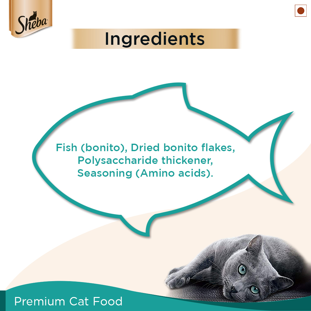 Sheba® Rich Premium Wet Adult Cat Food (Fish with Dry Bonito Flake) (35g) - 7