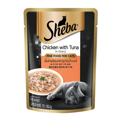 Sheba® Chicken with Tuna In Gravy