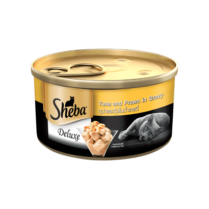 Sheba® Tuna Fillet & Whole Prawns in Gravy