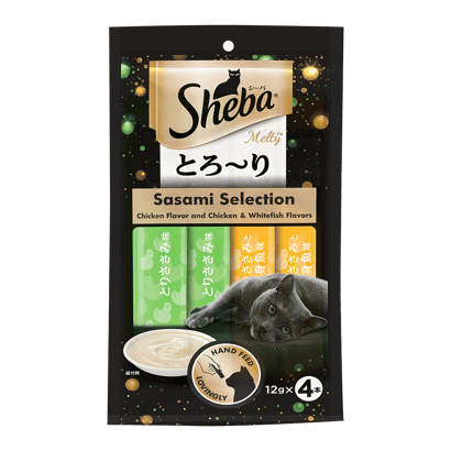 Sheba® Chicken & Chicken Whitefish Sasami Selection Melty Treat