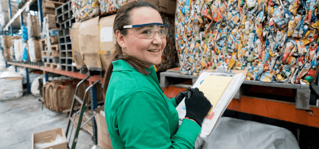 Employee working on deliveries